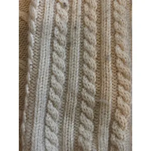Carraig Donn Cardigan Sweater Cream Merino Wool Aran Knit Irish Fisherman thumbnail 8
