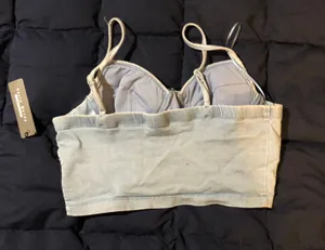 Denim corset bedazzled bustier cami crop top (Size XL) thumbnail 2