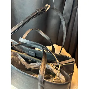 Kate Spade New York Black Saffiano Leather Satchel Crossbody Bag Gold Hardware thumbnail 14