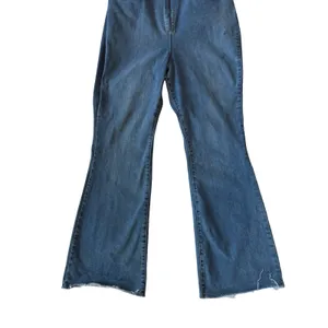 Free People We The Free CRVY Blue Denim backless jumpsuit Size 16 thumbnail 3
