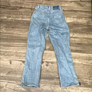 Abercrombie & Fitch Light Blue Straight Leg Jeans thumbnail 4