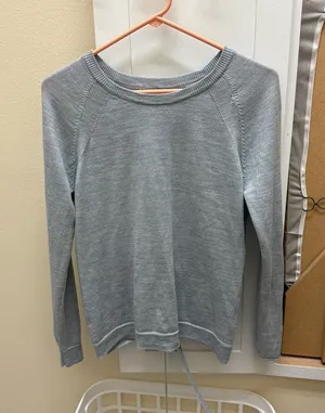 Lululemon Tied-To-You Lace-Up Back Sweater Heathered Grey thumbnail 1