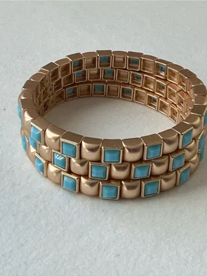 NWOT Roxanne assoulin three bracelets set Gold thumbnail 7