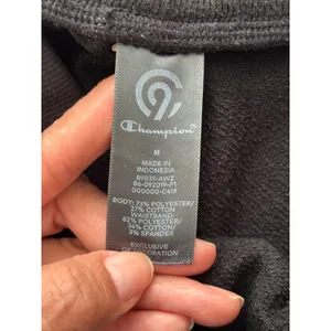 Champion C9 Joggers Size M Black Tapered Sweatpants High Rise Drawstring Seam thumbnail 6