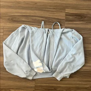 PINK Victoria's Secret Light Blue Logo Hoodie thumbnail 5