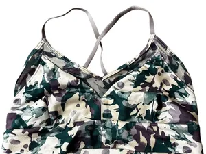 Joy Lab Camo Sports Bra in Green, Purple, Cream Camo thumbnail 5
