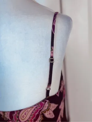 Show Me Your Mumu Estella Topslip S Burgundy Paisley Boho Y2K Cami Tank Resort thumbnail 6