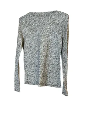 Cuddl Duds Softwear Gray Leopard Print Long Sleeve Top - Size M thumbnail 2