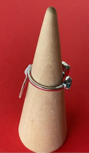 Bomb Party RBP3870 “The Carlotta Band” LC Tourmaline on Rhodium Size 7 Ring NWT thumbnail 2
