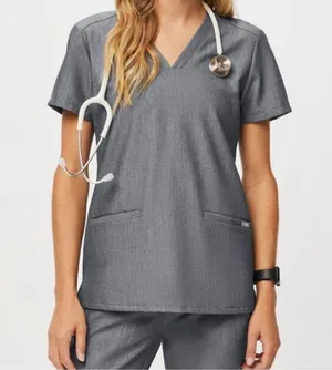 Figs Casma Three Pocket Scrub Top Size Small Graphite Womens… thumbnail 4