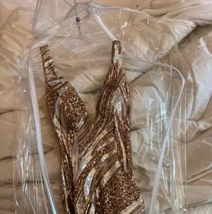prom dress 22314 gold and silver sequin Size 00 thumbnail 6
