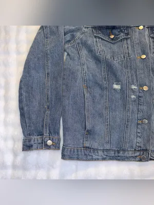 HONEY PUNCH Women’s Denim Acid Wash Jacket Removable Blue Faux Fur Collar Size S thumbnail 7