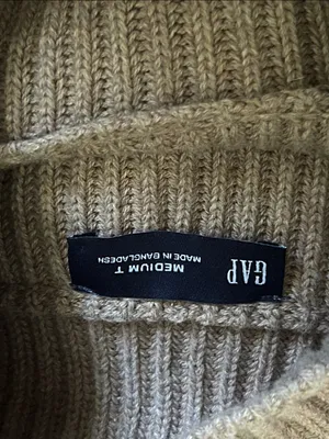 Gap ribbed cotton mock neck sweater size medium tall thumbnail 5