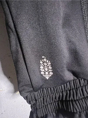 Free People FP Movement Part of Me Black crop top in Size Medium. thumbnail 3