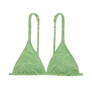 Victoria's Secret PINK bikini top scrunchie green size m thumbnail 1