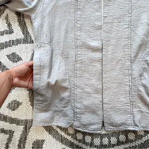 Aritzia Wilfred Lenglen Open Front Textured Jacket Blazer Kimono in Gray XS thumbnail 9
