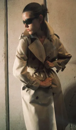 Zara coat jacket overcoat trench duster long double breasted beige tan casual thumbnail 6