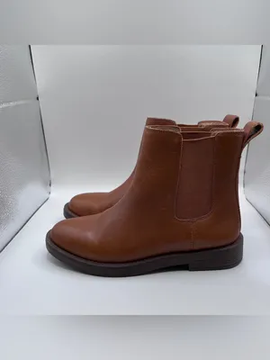 Madewell The Clearly Chelsea Boot in Leather size 6 brown thumbnail 6