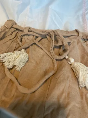 Brown linen pants thumbnail 3