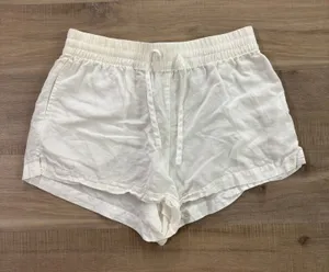 Victoria's Secret Swim White Linen Shorts Women Size Small thumbnail 1