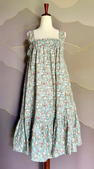Ces Femme Mint Green Floral Midi Dress thumbnail 1