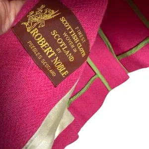 J.Crew Wool Black Jacket Blazer Robert Noble Scottish Cloth Hot Pink Sz 0 thumbnail 5