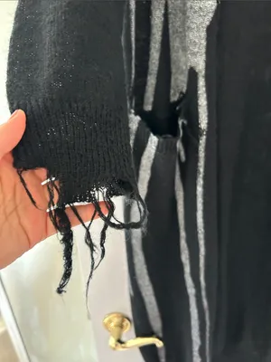 Gothic Halloween cardigan. XS Black thumbnail 3