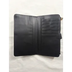 Nanette Lepore Black Pebbled Faux Leather Continental Snap Zip Wallet Clutch thumbnail 4