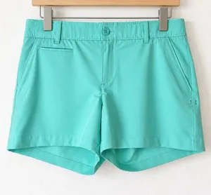 Under Armour Shorts Women 12 Turquoise HeatGear Fitted Athleisure Golf Gorpcore thumbnail 1