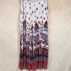 Free People Boho Gold Dust Printed Wide Leg High Waist Flowy Pants thumbnail 12