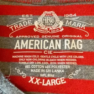 American Rag Red and Gray Striped Hoodie thumbnail 5