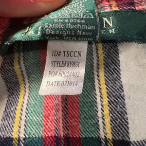 Lauren Ralph Lauren Womens‎ Plaid Flannel Pajama Top Red Green Crest Small Cozy thumbnail 7