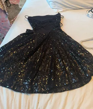 black sequin  dress thumbnail 2