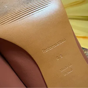 REFORMATION Lou Lou Block Heel Mule In Brown Size‎ 6.5 thumbnail 8