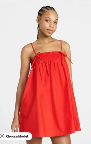 No boundaries red poplin cotton dress size large thumbnail 1