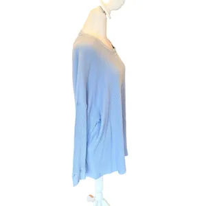 Free People Intimately Early Night Thermal Pullover Long Sleeve Light Blue Small thumbnail 4
