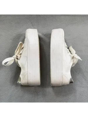 Bershka Women’s White Silver Platform Sneakers Chunky Lace Up EU 37 US 6.5 thumbnail 7