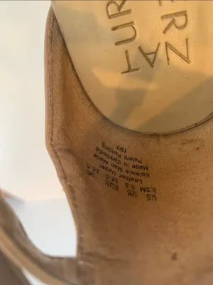 Naturalizer Tiff Ankle Strap Heels Tan Beige Leather Open Toe Sandal Size 8.5 thumbnail 3