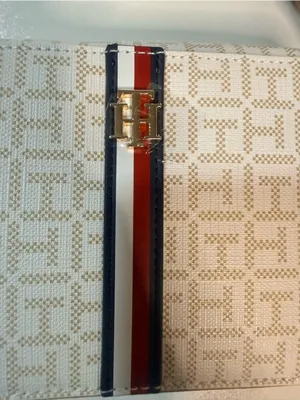 Tommy Hilfiger White Monogram Crossbody with Tricolor Stripe thumbnail 7