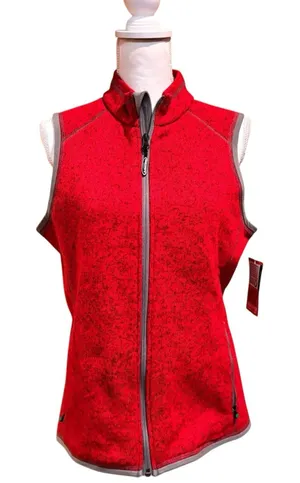Arborwear Womens Red Fleece Vest Full Zip‎ Outdoor Workwear Size M NWT thumbnail 1