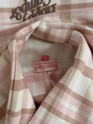 🩷 Happy Camp3r Plaid Flannel Sweatshirt 🩷 BRAND NEW thumbnail 4