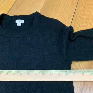 J.Crew Womens Black Long Sleeve Wool‎ Blend Crewneck Knit Sweater Dress Small thumbnail 3