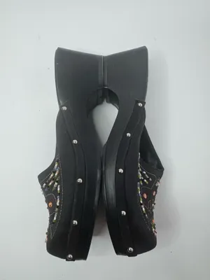 Rampage 'Balinda' Black and Multicolor Embellished Mules Size 7 thumbnail 6