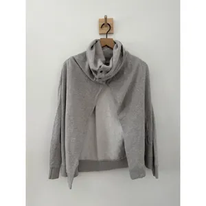 ALLSAINTS Brooke Sweat Women’s Gray Snap Hooded Jacket Pockets Size Sm Lounge thumbnail 4