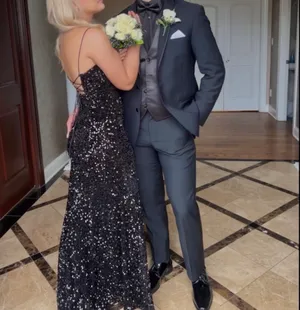 black prom dress Size 2 thumbnail 4