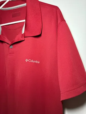 Columbia Men's Utilizer Polo Shirt Size XL Red Short Sleeve Performance Golf thumbnail 4