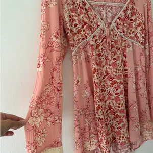 Free People Coquette Odette Fairycore Floral Printed Bell Sleeve Tunic medium thumbnail 5