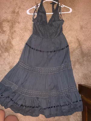 Fire Los Angeles Halter Top Grey Dress thumbnail 1