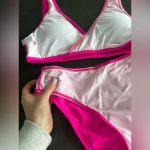 Nwot 2 Pieces Swim Suit In 2 Shades Of Pink M thumbnail 6