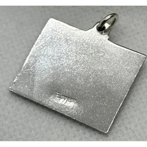 Vintage Driver's License Engraved Charm Pendant‎ Sterling 925 Silver 1960s 4g thumbnail 5